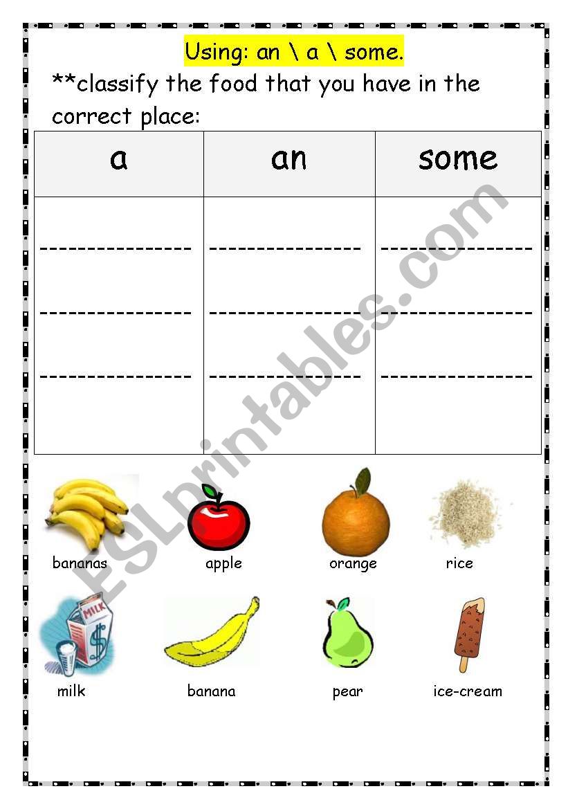 a -some worksheet
