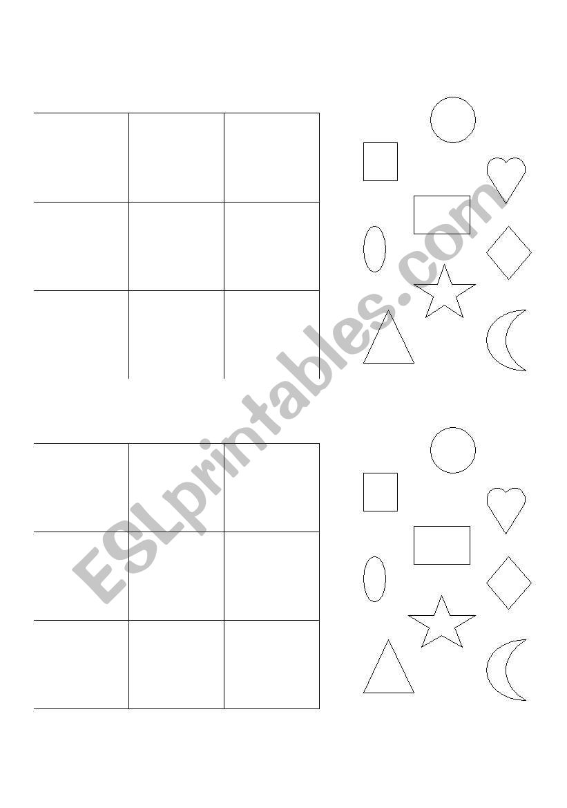 Shapes worksheet