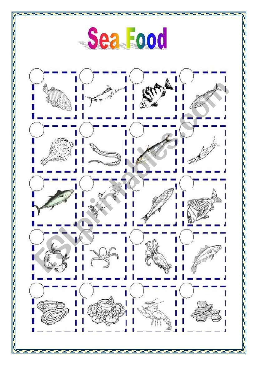 Sea food (06.04.09) worksheet