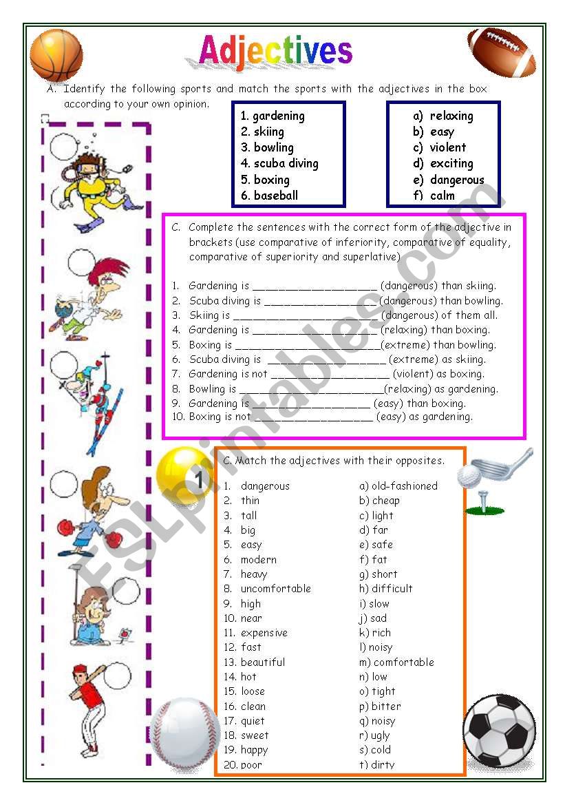 Adjectives (07.04.09) worksheet