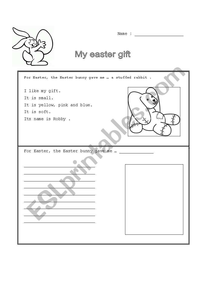 My easter gift worksheet