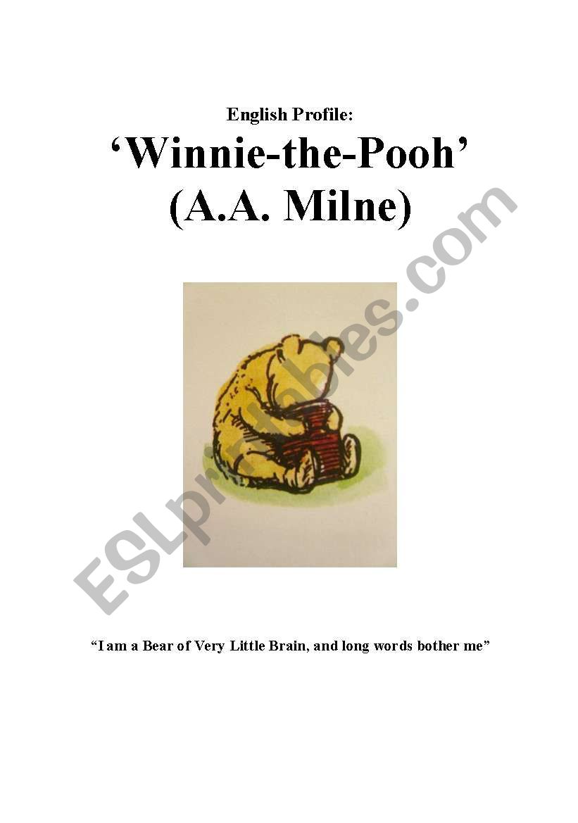Winnie the Pooh worksheet