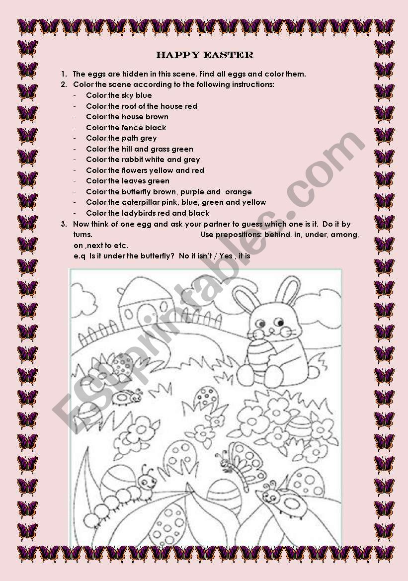 HAPPY EASTER worksheet