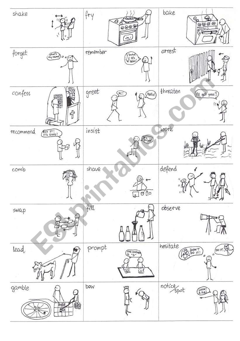 English Verbs in Pictures - part13 out of 25 - 
