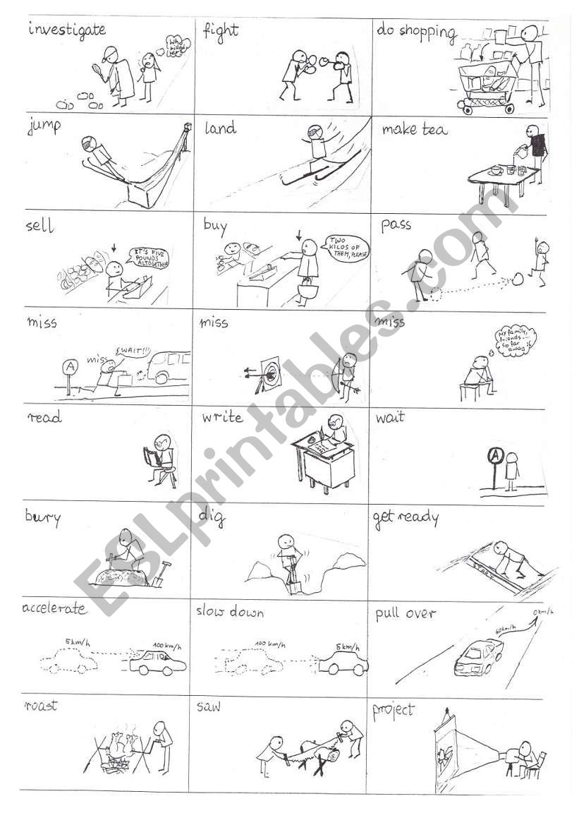 English Verbs in Pictures - part14 out of 25 - 