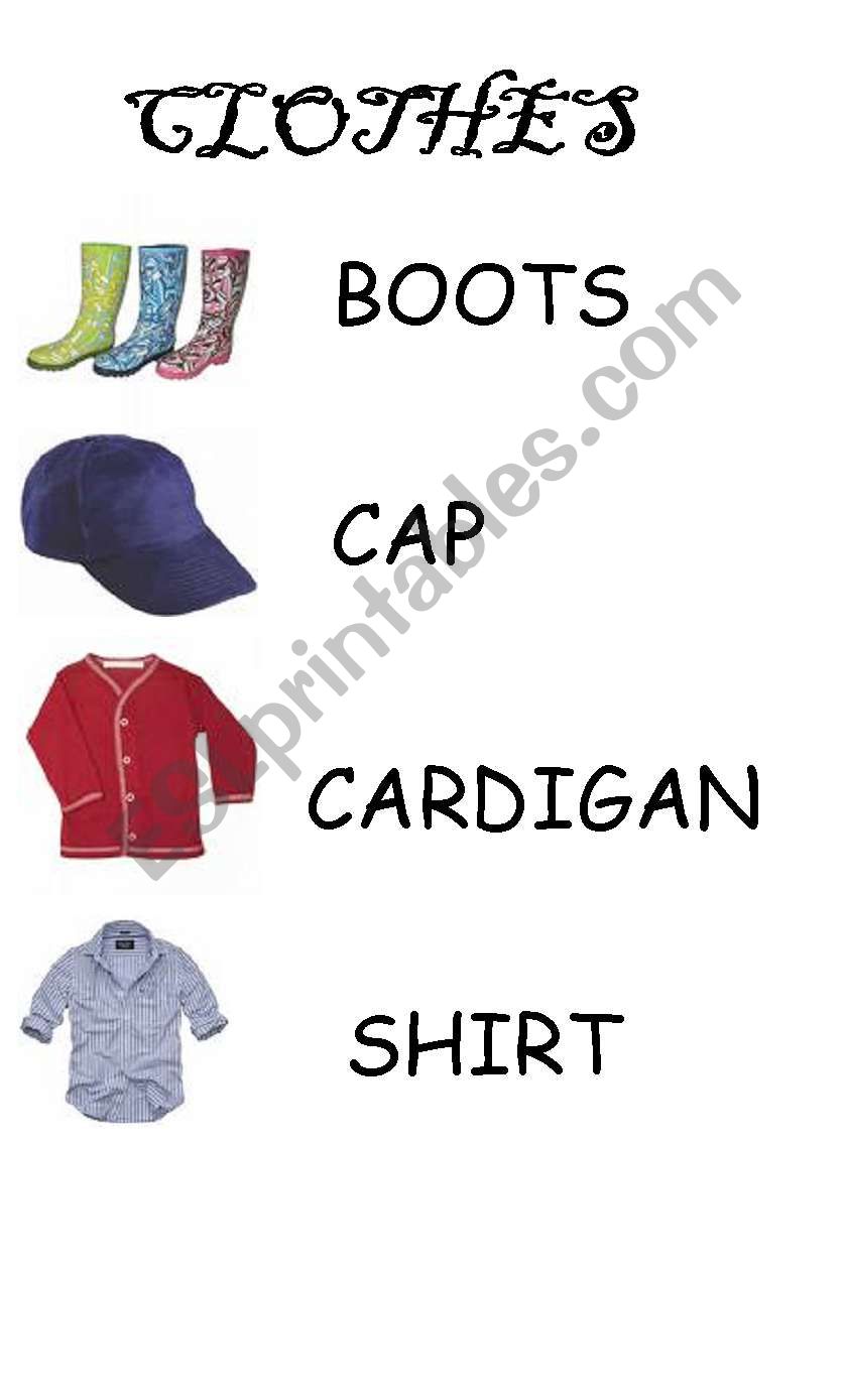 clothes(poster) worksheet