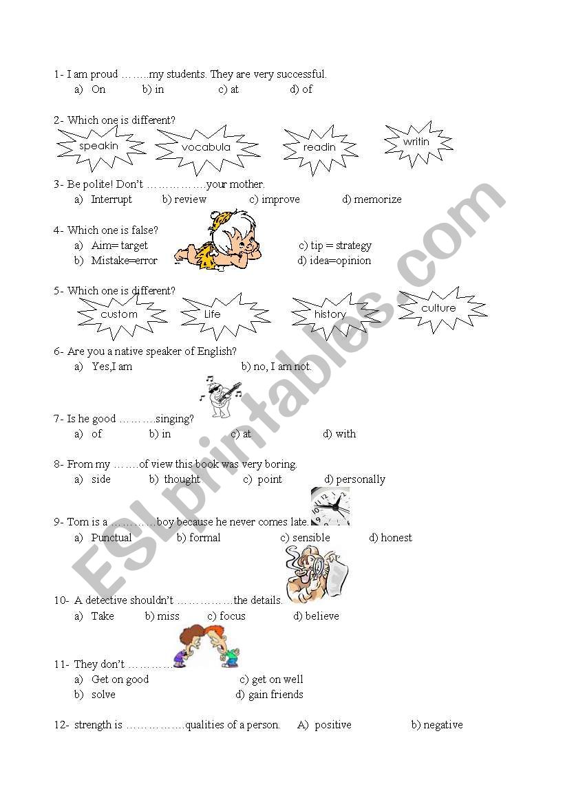 8th year unit 13 vocab quiz worksheet