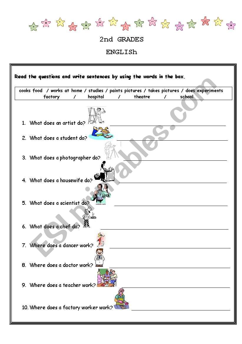 jobs worksheet