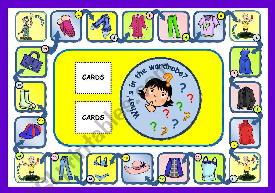 WHATÂ´S IN THE WARDROBE? - BOARD GAME (PART 1)