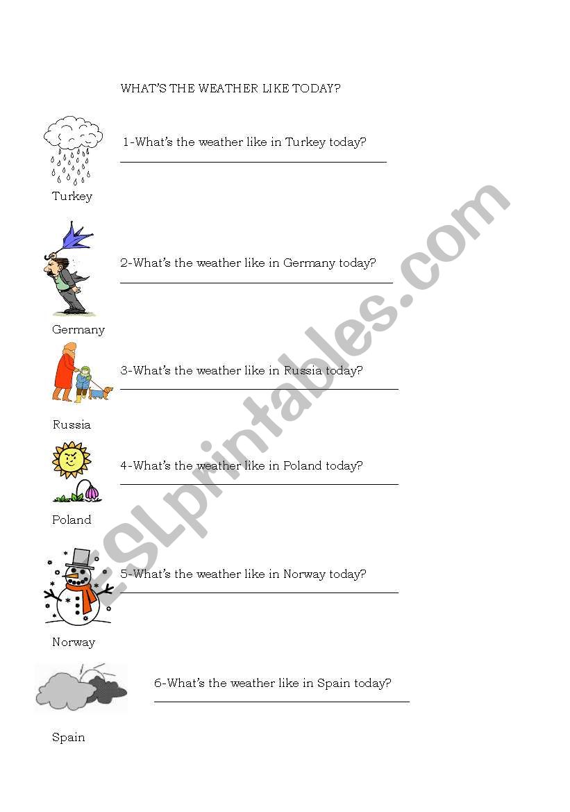 Whats the weather like? worksheet