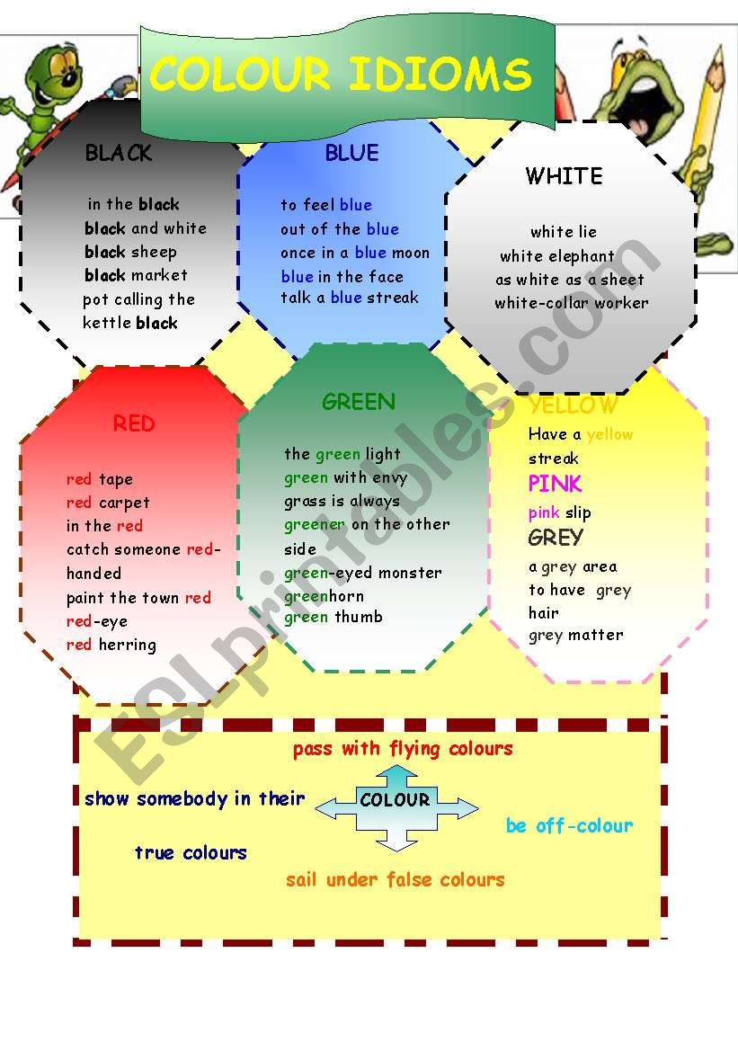 Colour Idioms  worksheet