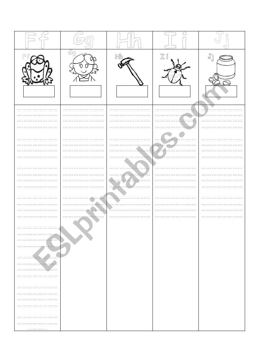 letters -2- worksheet