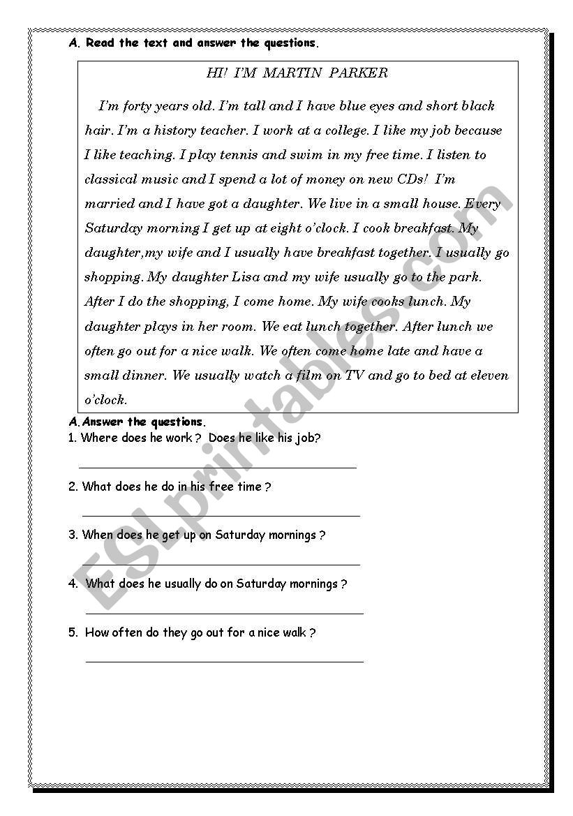 Present Simple/Countable-Uncountable Nouns Worksheet