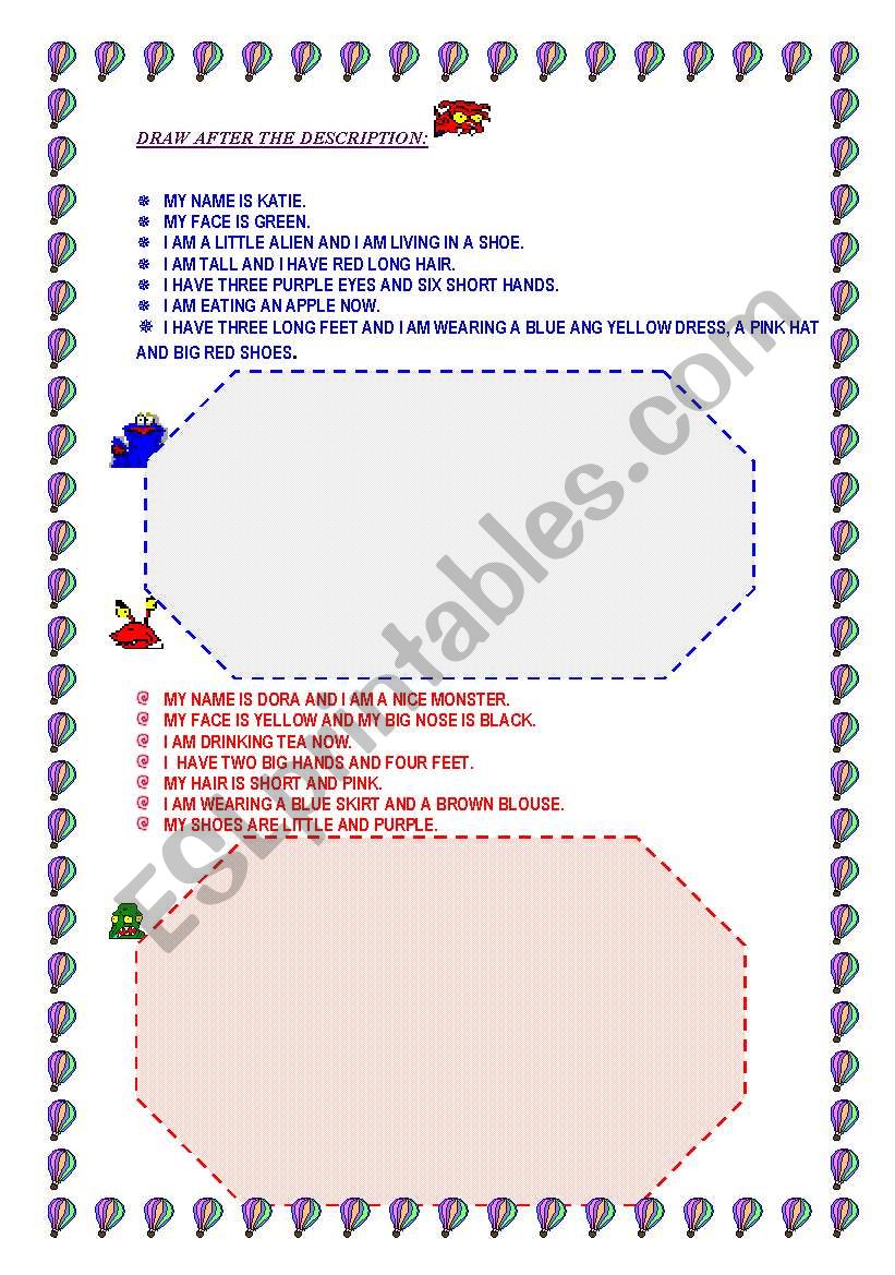 DRAW FOLLOWING THE INDICATIONS