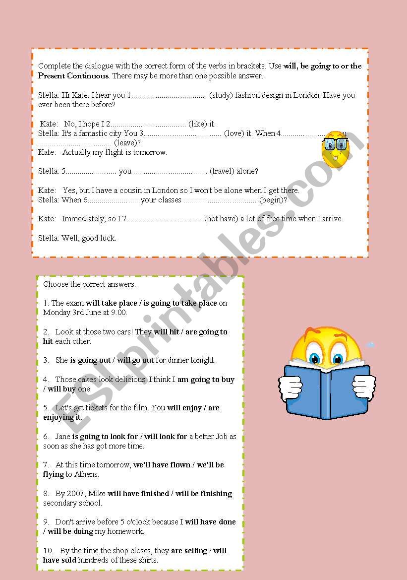 TRIP TO THE FUTURE TENSE II worksheet