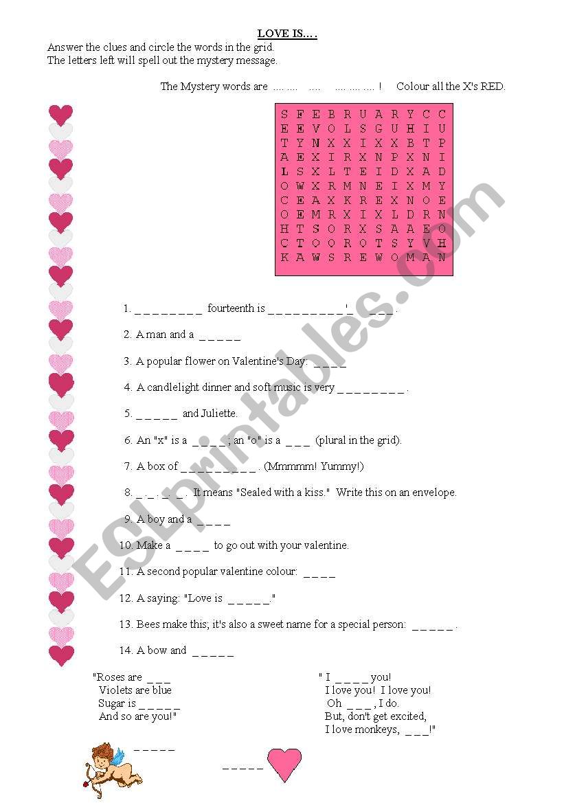 Love is... worksheet