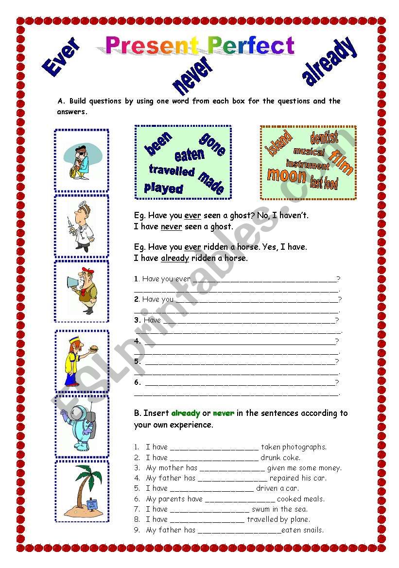 Present Perfect (08.04.09) worksheet