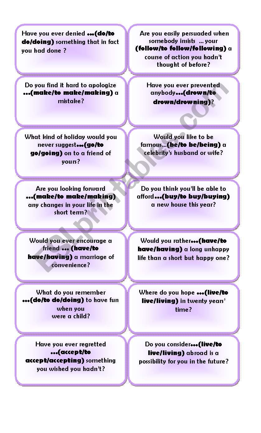 Gerunds with prepositions- Verb patterns