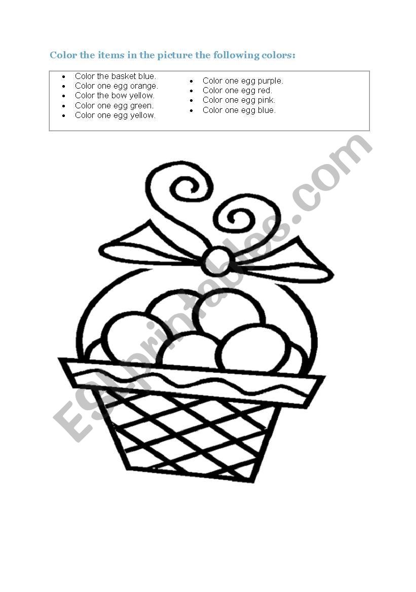 Easter worksheet