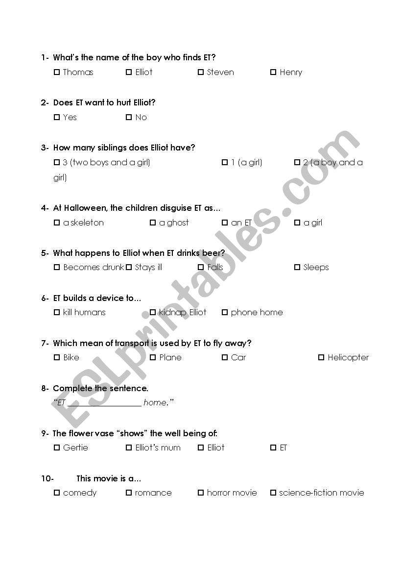 extraterrestrial excursions worksheet