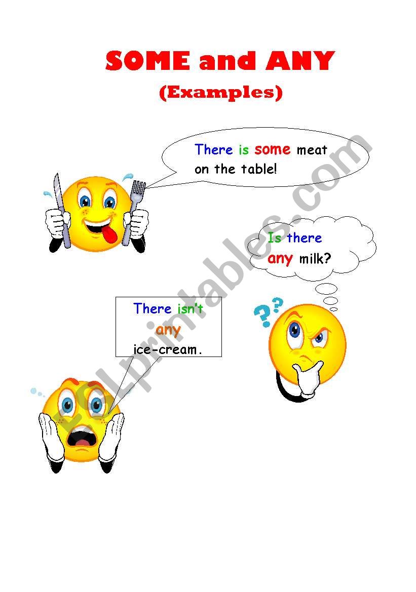 Grammar(Some or Any) worksheet