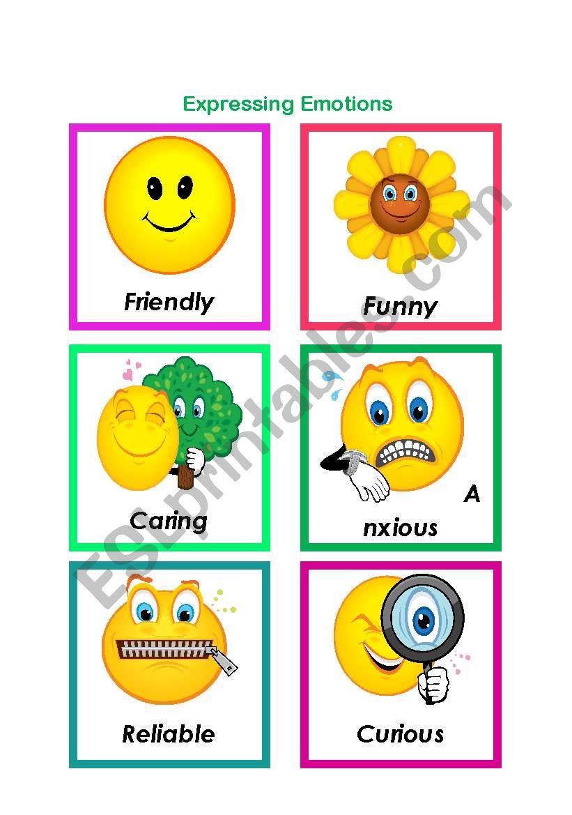 Expressing emotions worksheet