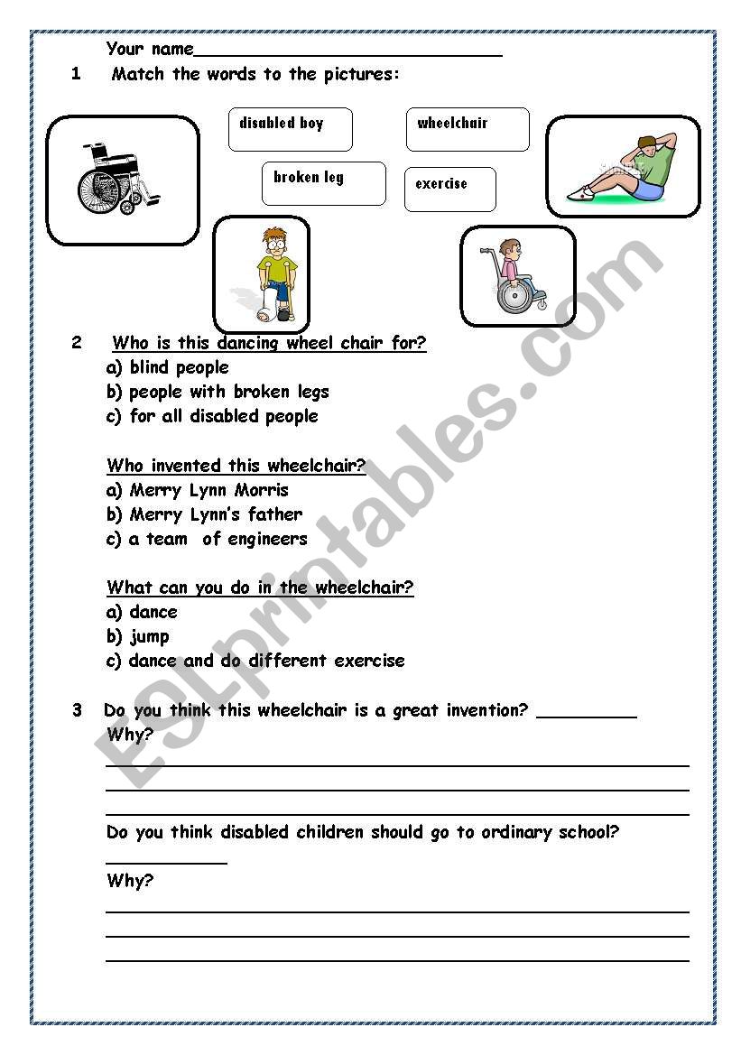 Worksheet for the report about disabled(script and link inside)
