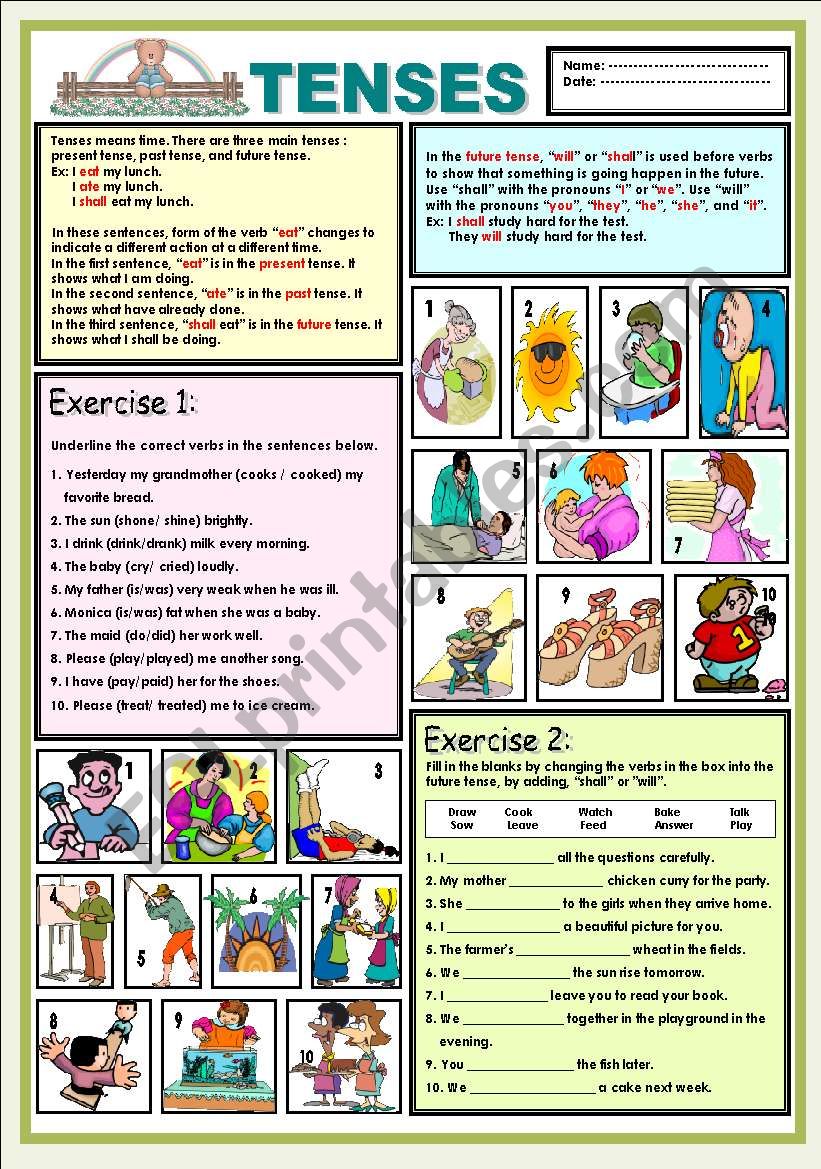 Tenses worksheet