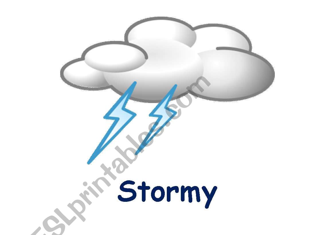 WEATHER FLASHCARDS - SET 3 worksheet