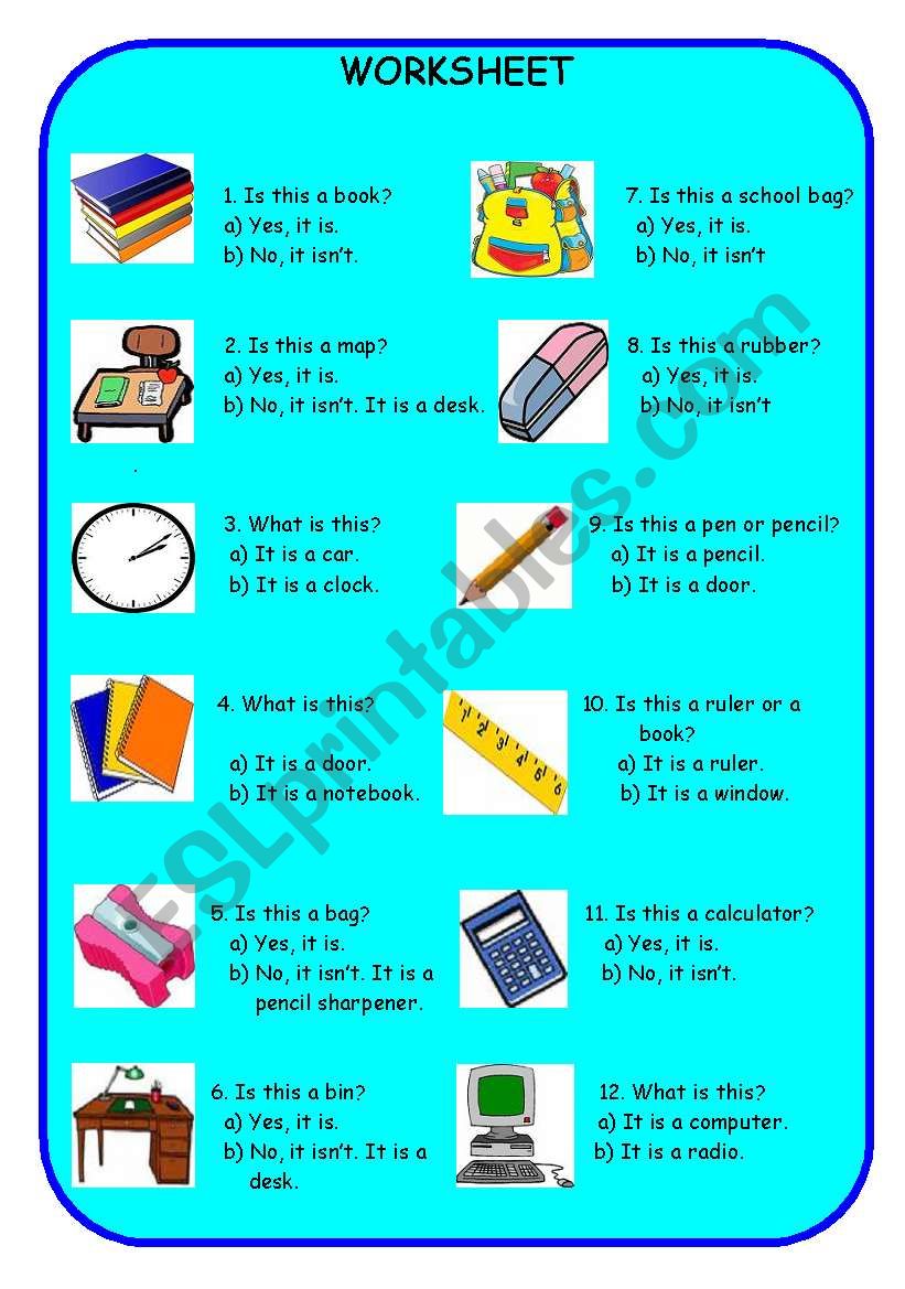 demonstratives worksheet