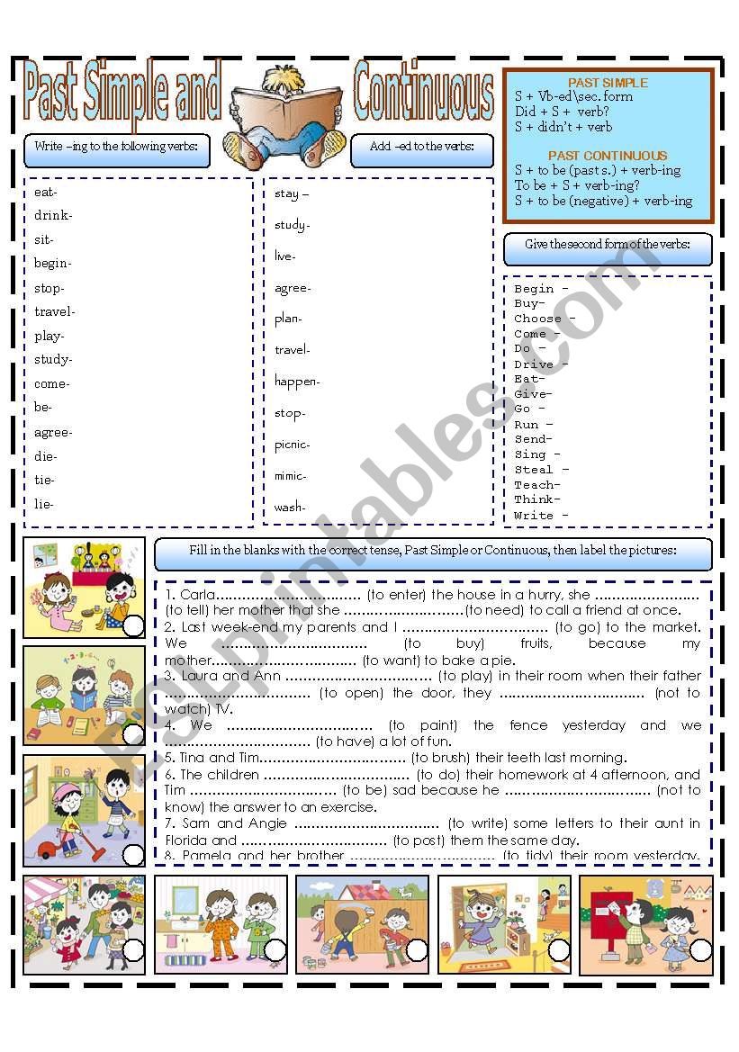 PAST SIMPLE AND CONTINUOUS worksheet