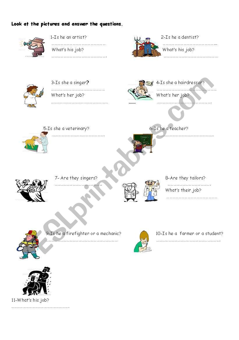 jobs worksheet