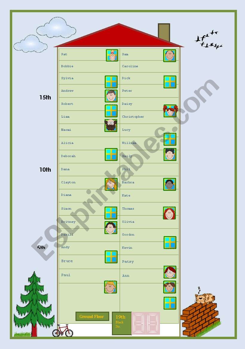 Ordinals House worksheet