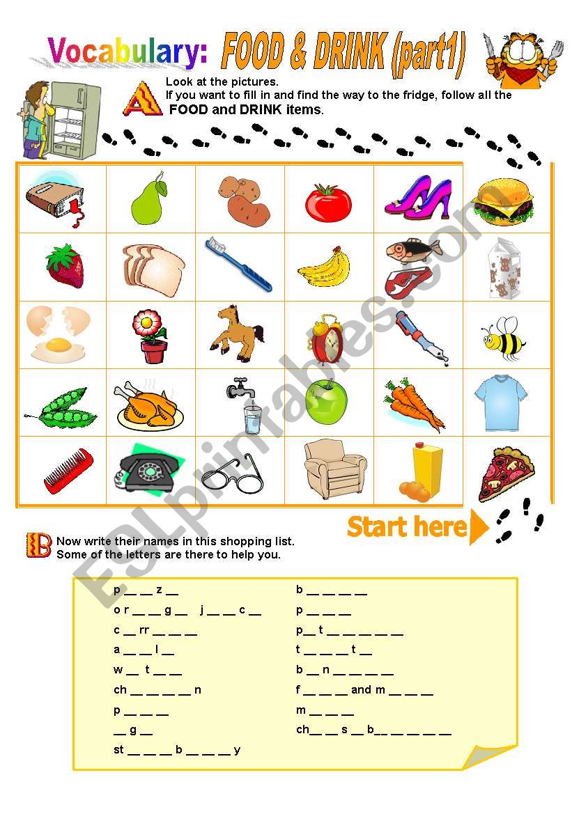 Food and Drinks (part1) worksheet