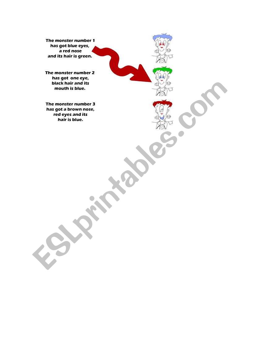 parts of the body worksheet