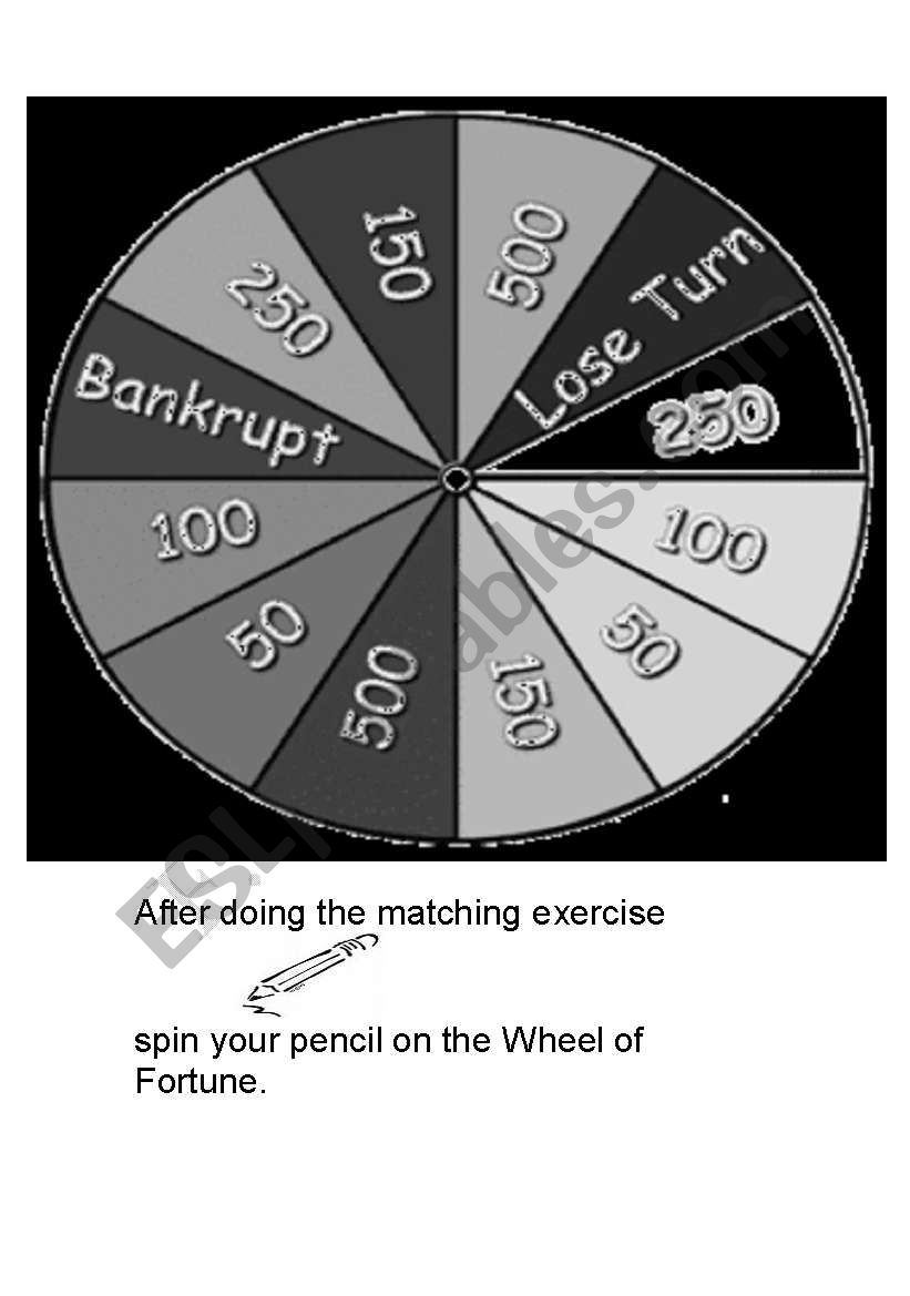 WHEEL OF FORTUNE (Black and white version)