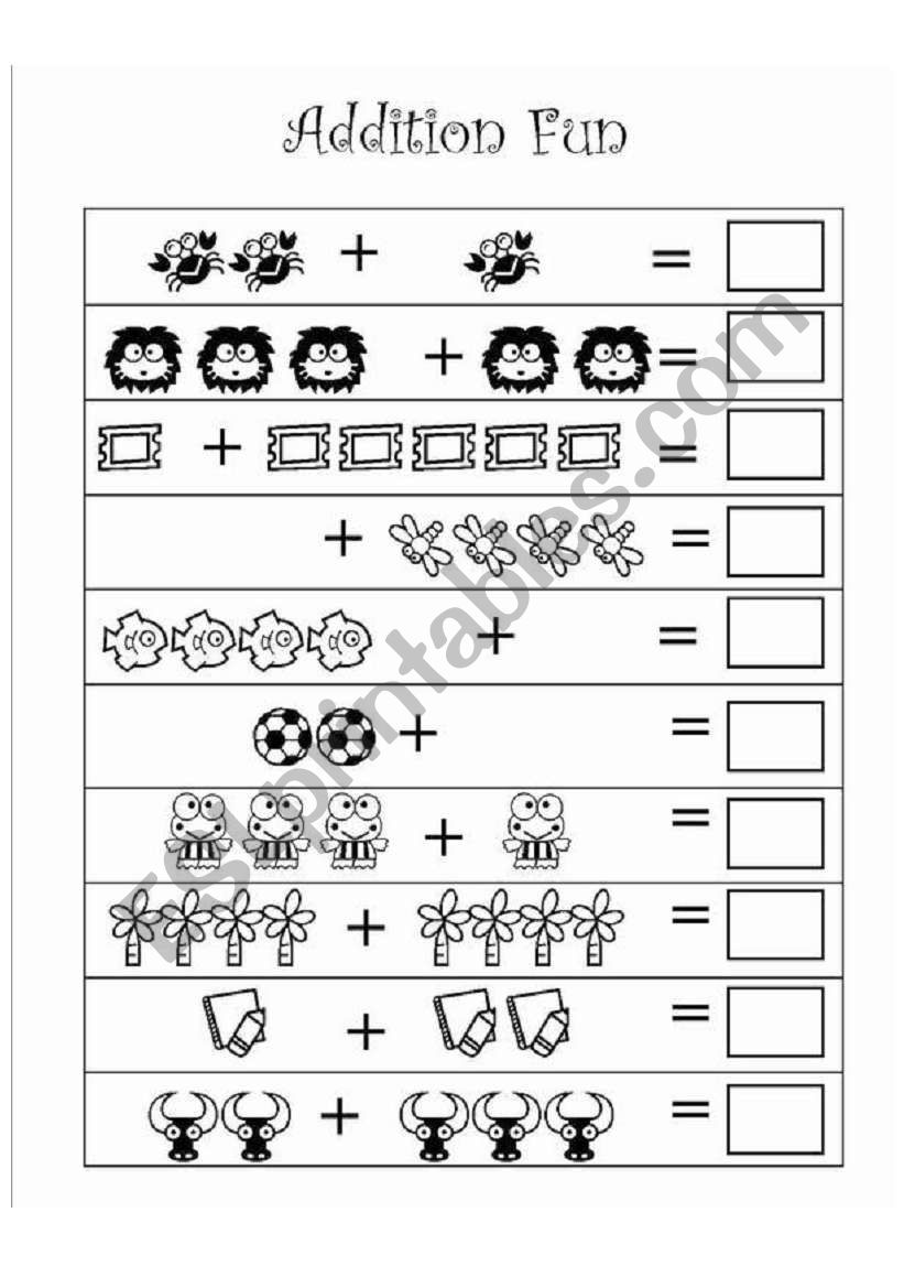 Addition Worksheets worksheet