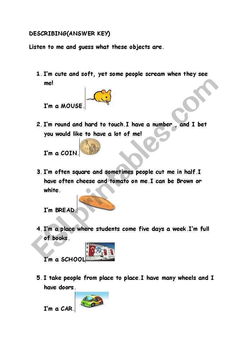 Riddles worksheet