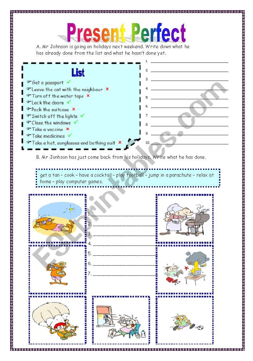 Present Perfect (09.04.09) worksheet