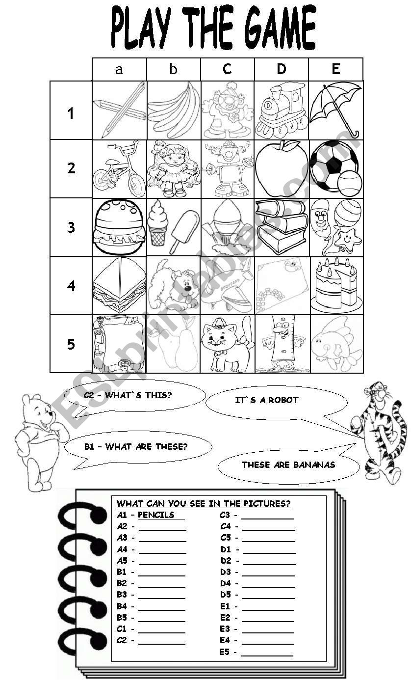 PLAY THE GAME worksheet