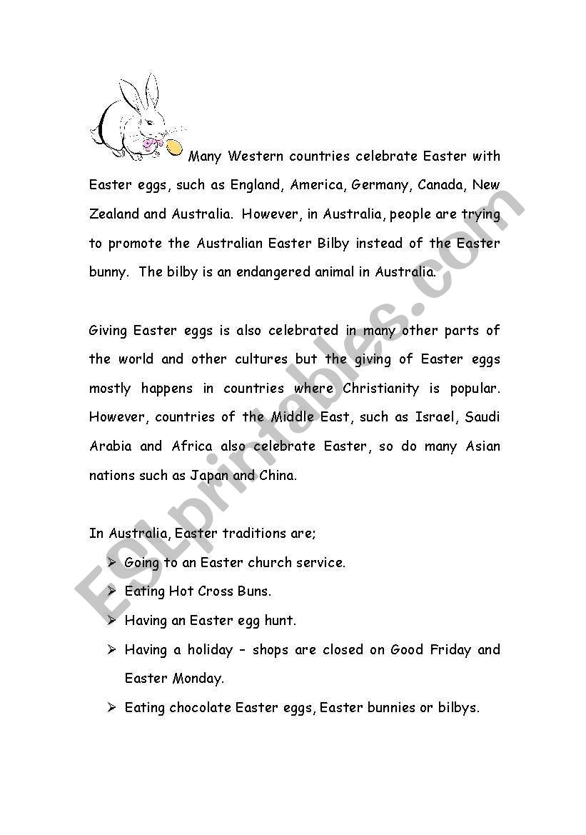 Easter worksheet