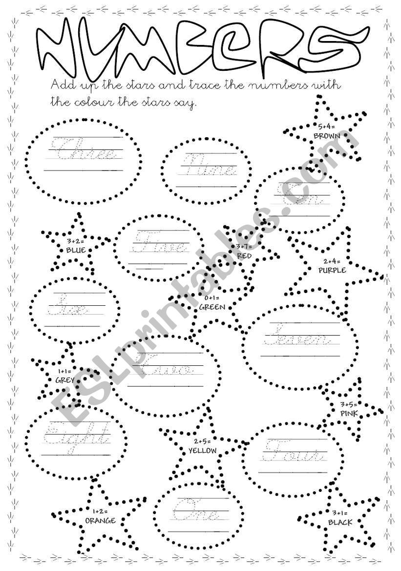 Numbers worksheet