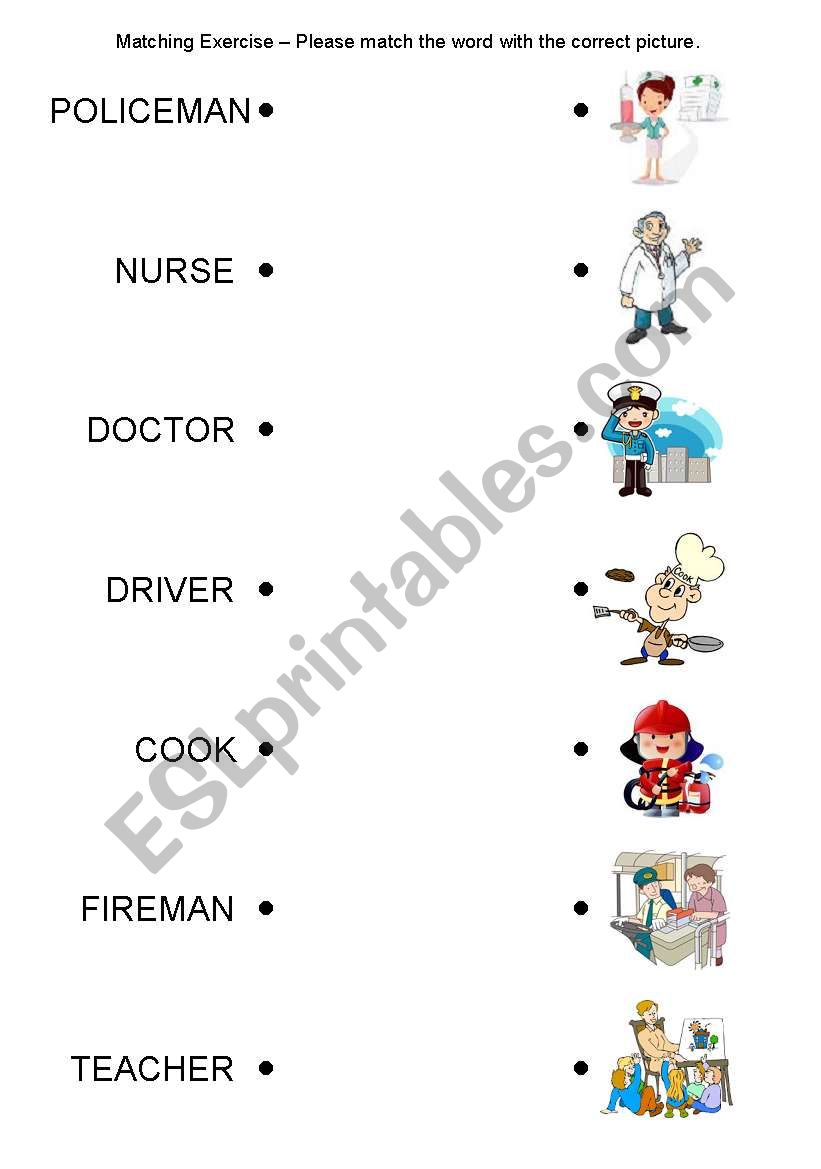 Professions matching. Профессии Worksheets. Профессии на английском задания. Jobs задания для детей. Профессии Worksheets for Kids.