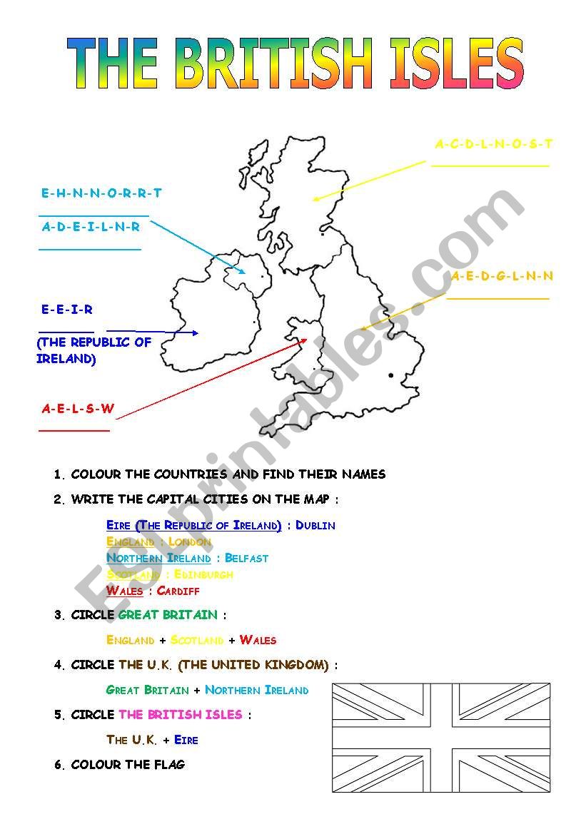 THE BRITISH ISLES worksheet