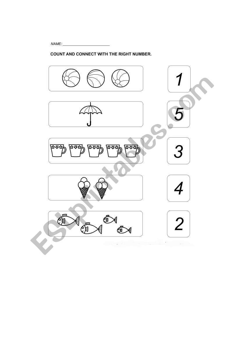 numbers worksheet