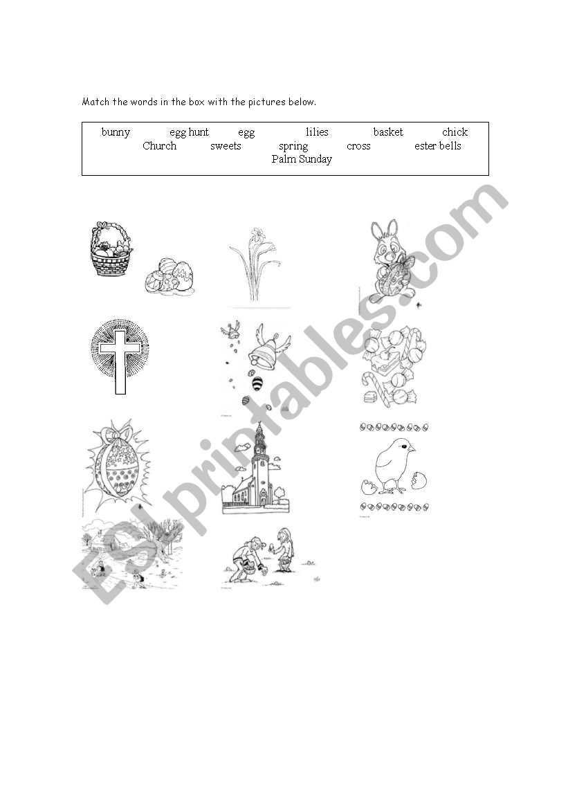 Easter Vocabulary worksheet