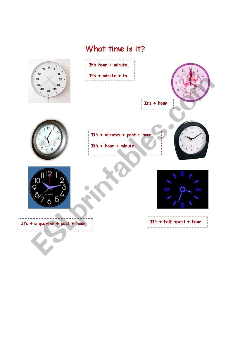 what time is it? worksheet