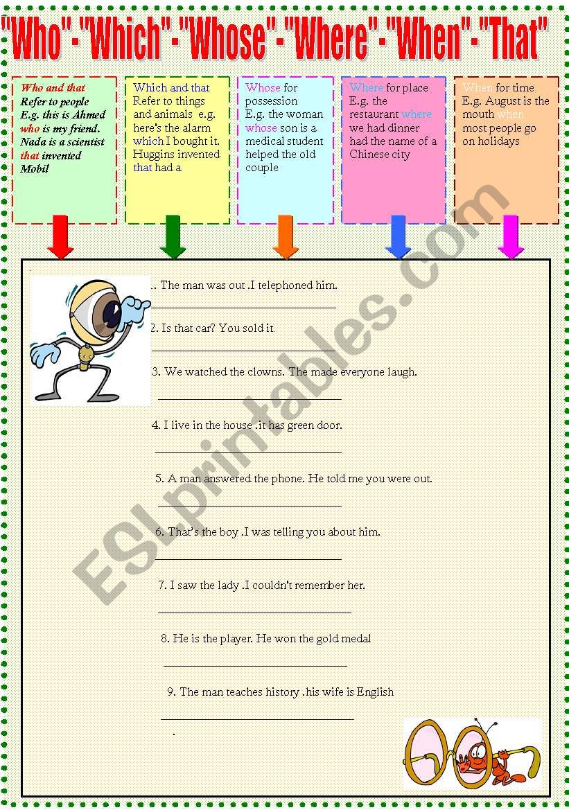 conjunctions worksheet