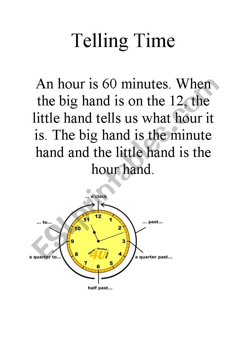 Telling Time worksheet