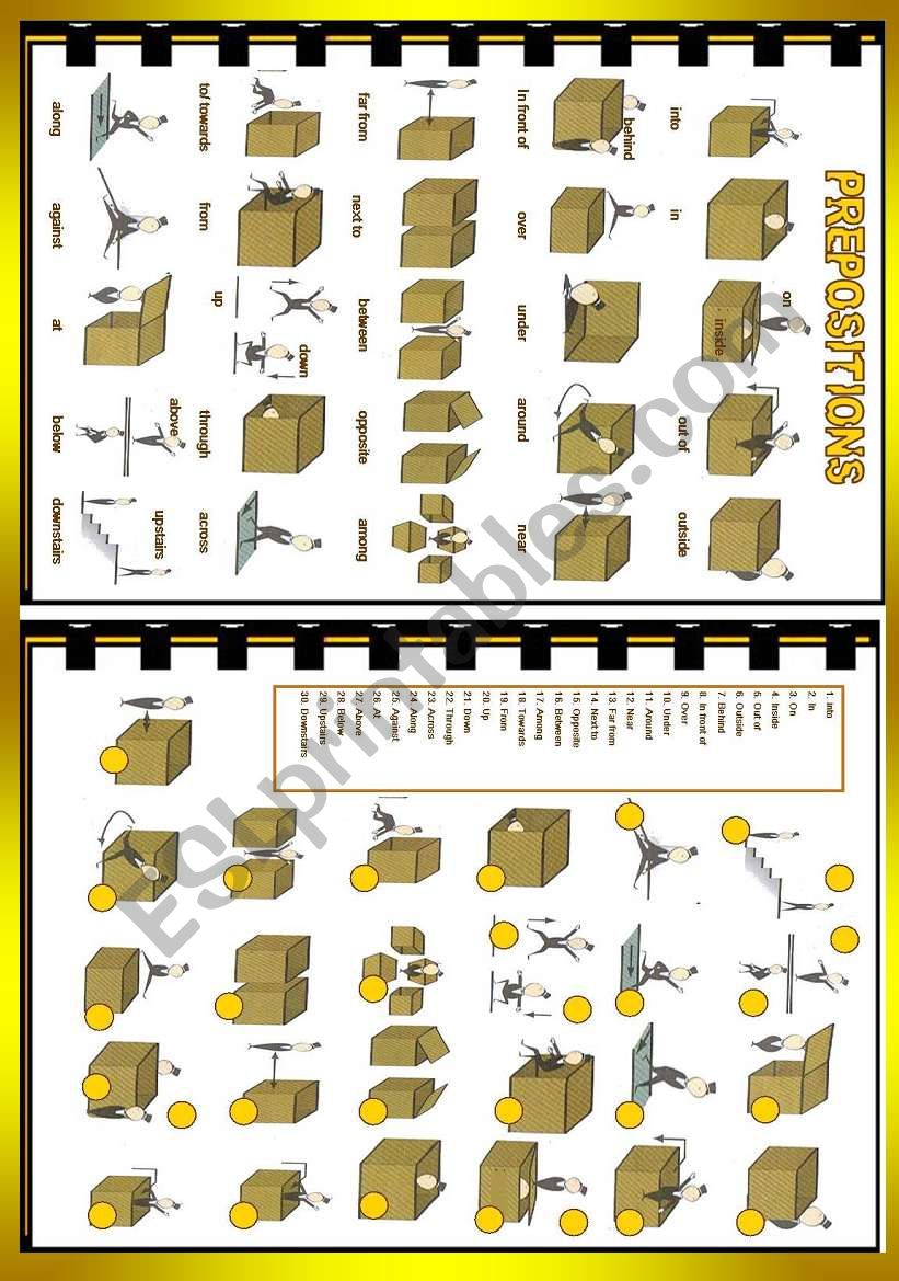 Prepositions worksheet